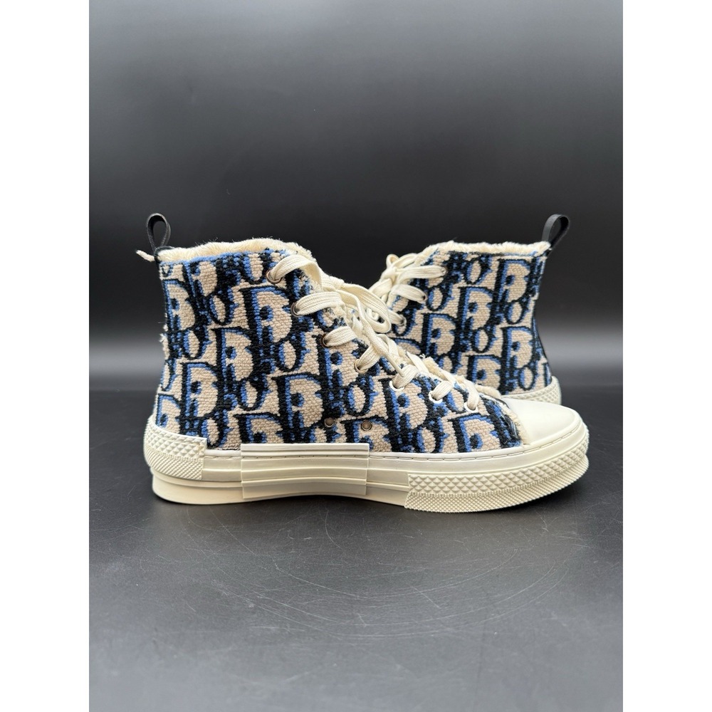 Christian Dior Men's B23 High-Top Sneakers Oblique Tapestry Sz 39 - Picture 7 of 15